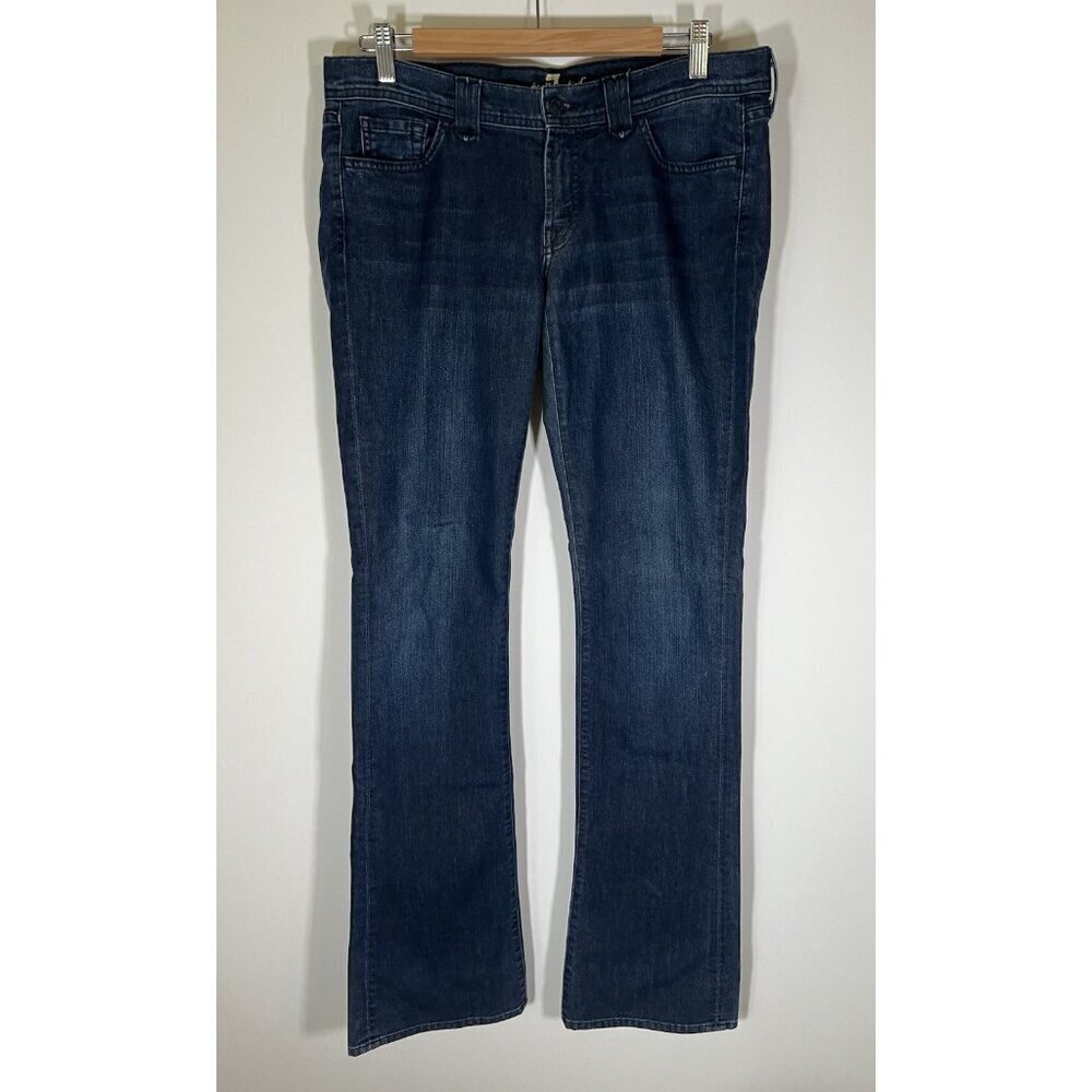 7 for all Mankind Y2K Rocker blue denim jeans bootcut flare sz 31 low rise